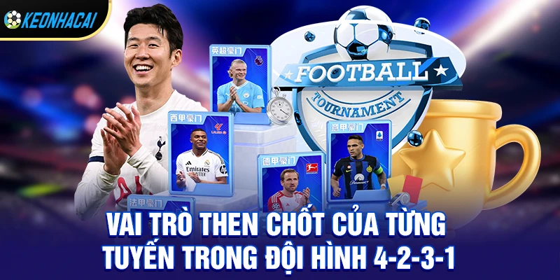 Vai trò then chốt của từng tuyến trong đội hình 4-2-3-1