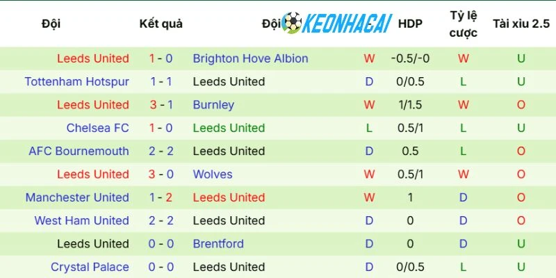 Thông tin lực lượng Leeds United trước trận